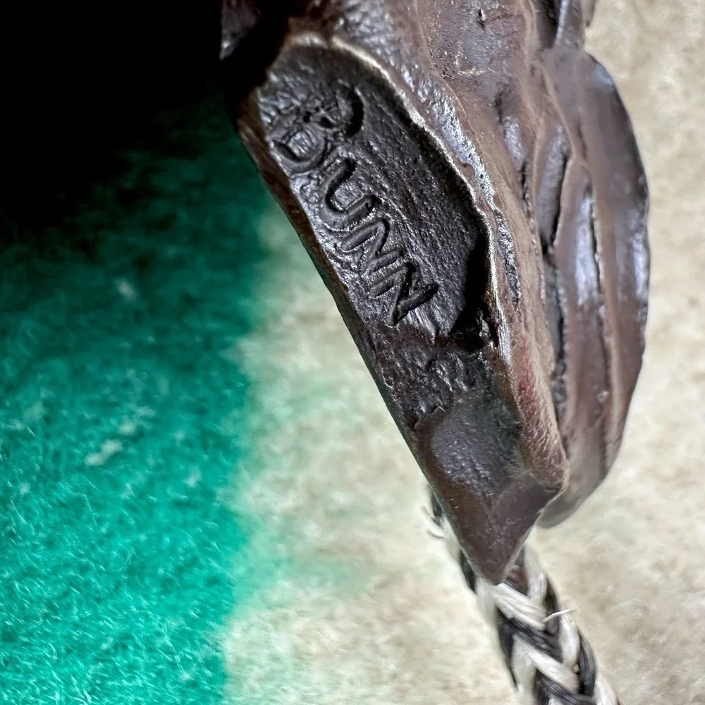 Vintage 2001 Prix de West Art Kenneth Bunn Signed Bronze Lynx Bolo Tie NAWA Rare